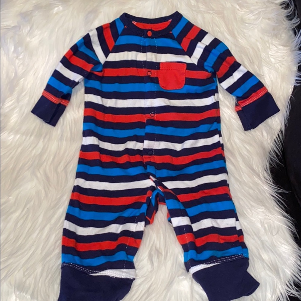 Offspring Striped Baby One Piece Coverall